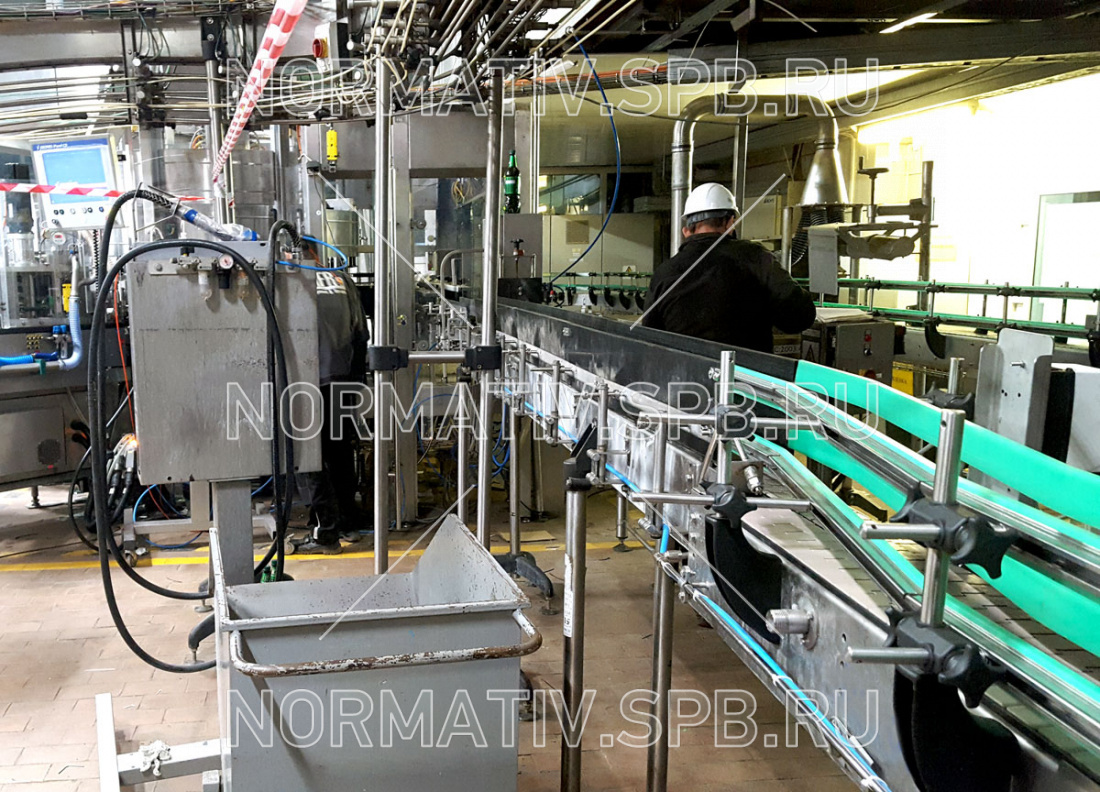 Автоматизированная конвейерная линия для ПЭТ бутылок под напитки - проектирование и изготовление от ООО Норматив