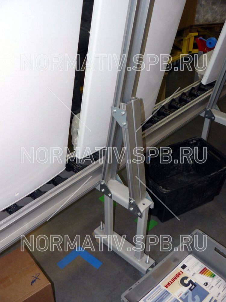 Роликовый конвейер сборки дверей бытовых холодильников - ООО "Норматив"