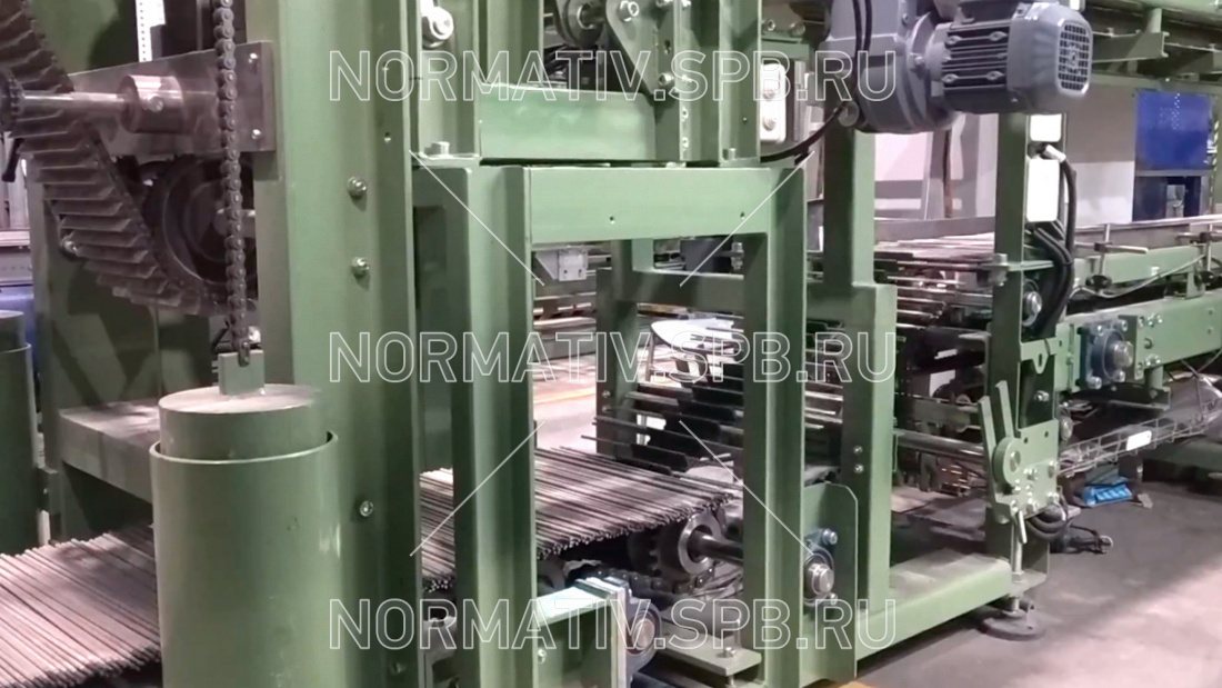 Автоматизированная система транспортировки сварочных электродов из печи на отгрузку - конвейерное оборудование ООО "Норматив"
