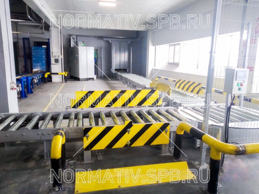 Конвейерное оборудование ООО "Норматив" для автоматизации складской логистики на 3х этажах производства