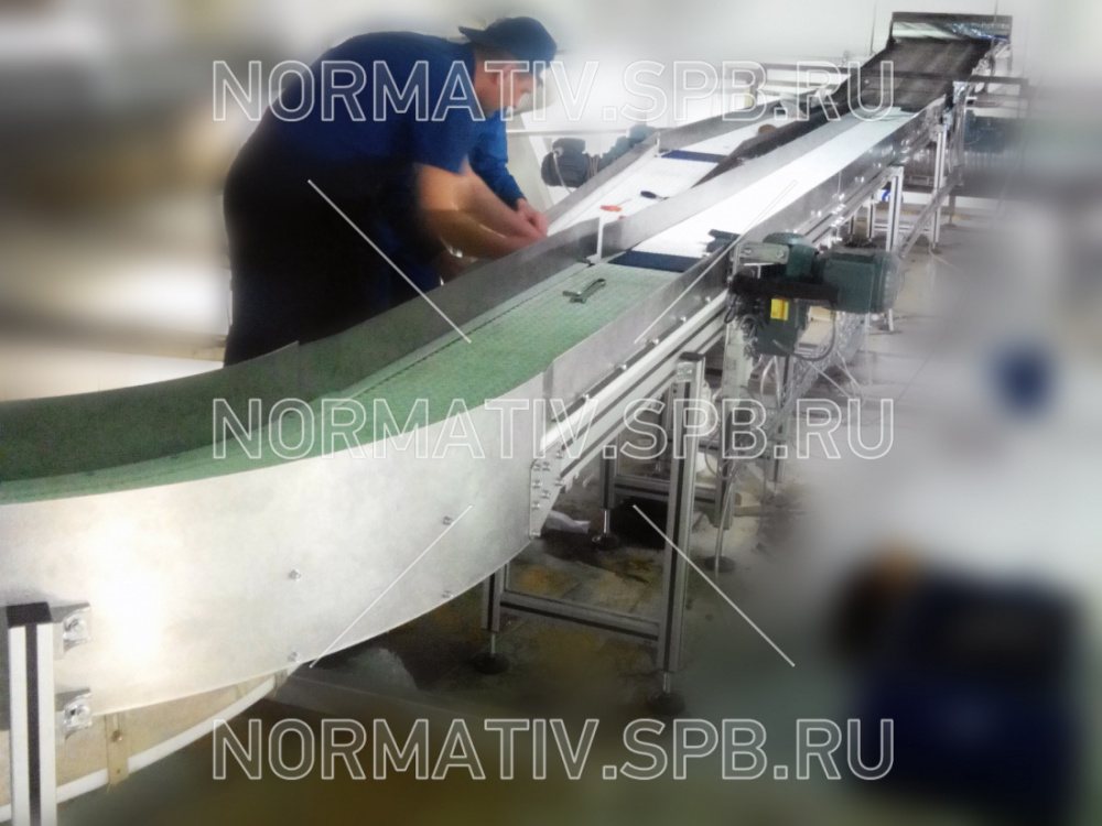 Монтаж конвейерного оборудования для хлебозавода от производителя "Норматив"