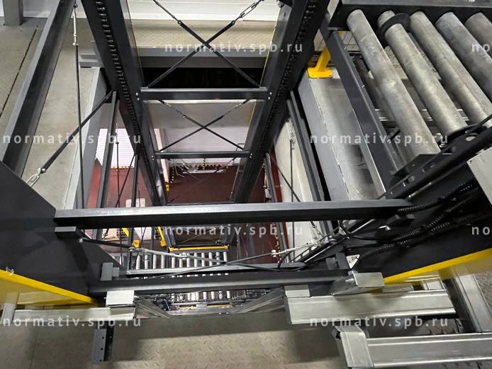 Лифт промышленный складской для транспортировки поддонов с товаром - Автоматизация ООО "Норматив"