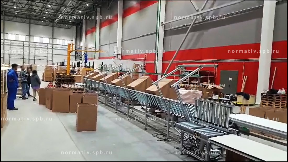 Автоматизированная конвейерная линия упаковки стульев - ООО "Норматив"