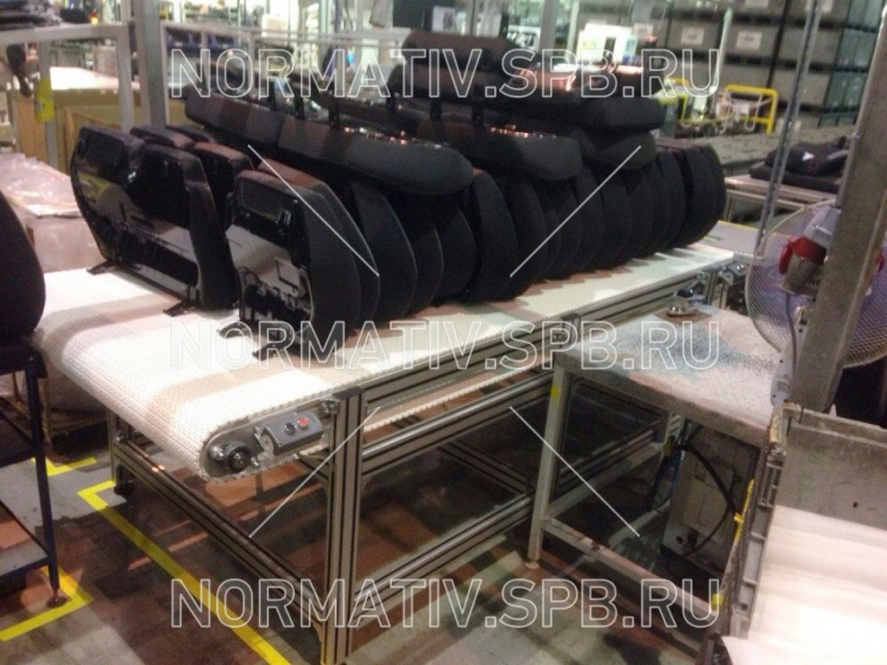 Модульный конвейер для сборки автомобильных сидений - автоматизация от ООО "Норматив"