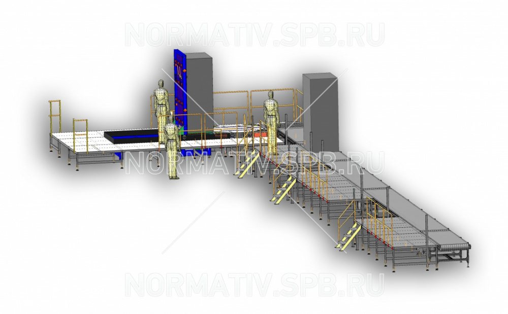 3D-модель конвейерной линии сборки вендинговых автоматов