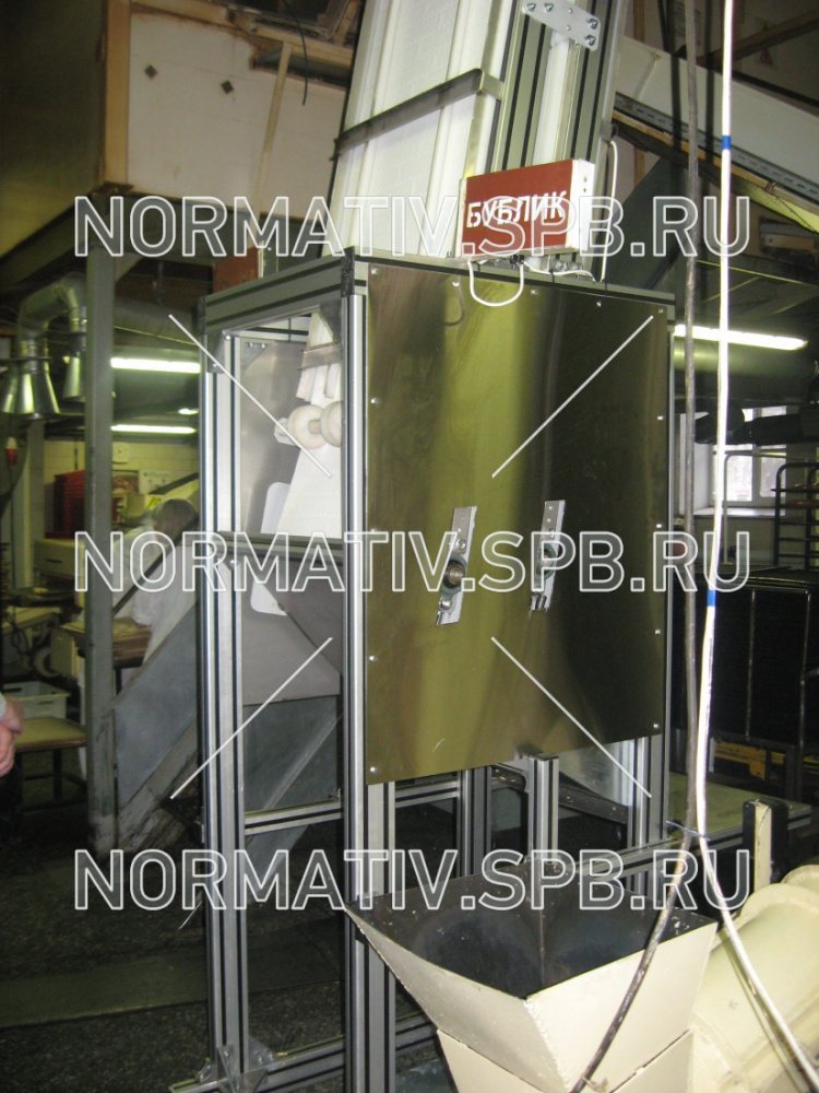 Пресс-конвейер вертикальный для теста из модульных транспортеров - конвейерное оборудование ООО Норматив для производства хлеба